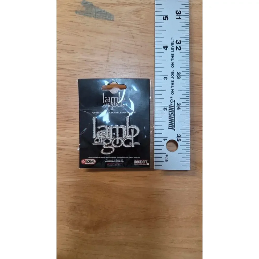 Lamb of God Logo Enamel Pin New Sealed Heavy Metal Band